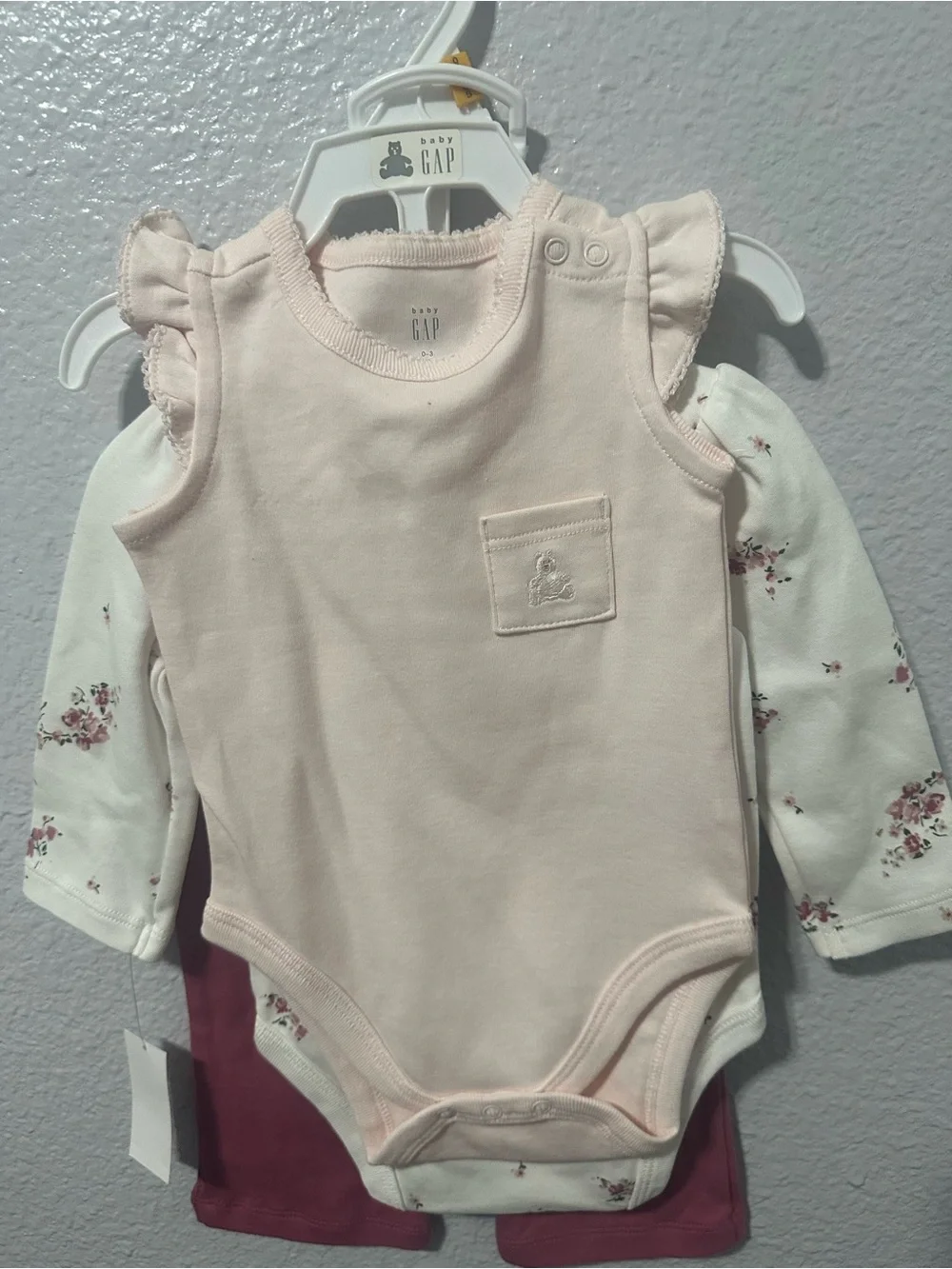 GAP Light Pink Ruffle-Sleeve Bodysuit